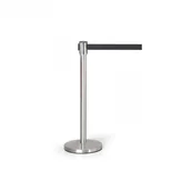 Wyposażenie miejsc publicznych - B2B Partner Słupek z taśmą samonawijającą JB-Q004-Black belt - miniaturka - grafika 1