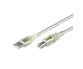Kable USB - Kabel USB MicroConnect USB2.0 A-B M-M0,5m Transparent USBAB05T - miniaturka - grafika 1