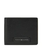 Portfele - Tommy Hilfiger Duży Portfel Męski Th Monogram Mini Cc Wallet AM0AM13251 Czarny - miniaturka - grafika 1