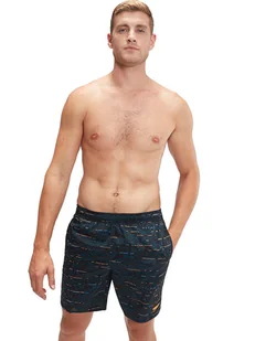 Speedo Szorty kąpielowe "Eco Xpress" w kolorze czarno-granatowo-pomarańczowym - Kąpielówki męskie - miniaturka - grafika 1