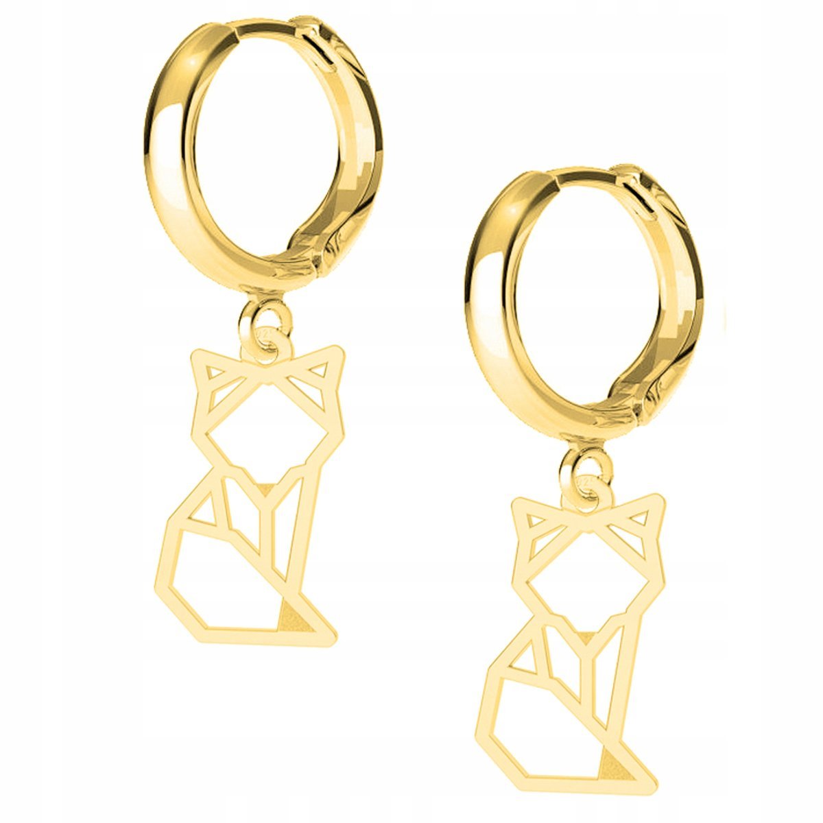 Kolczyki złote Kot Kotek Zwierzę 925