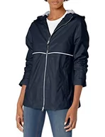 Kurtki damskie - Charles River Apparel Damska kurtka przeciwdeszczowa New Englander Wind & Waterproof (Reg/Ext Sizes), True Navy Reflective, 3XL - miniaturka - grafika 1