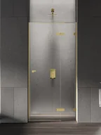 Ścianki i drzwi prysznicowe - Złote drzwi prysznicowe uchylne 110 cm prawe EXK-4678 Eventa Gold Shine New Trendy - miniaturka - grafika 1