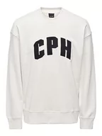 Bluzy męskie - ONLY & SONS Męska bluza z nadrukiem, Cloud Dancer, XL - miniaturka - grafika 1