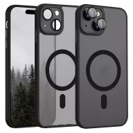 Etui i futerały do telefonów - Etui do Apple iPhone 15 Plus obudowa Alogy MagSafe Hybrid Matte Case pokrowiec matowy z ochroną obiektywu czarny - miniaturka - grafika 1