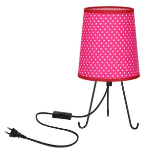 Lampa stołowa z różowo-czerwonym abażurem - 24X D246 K1-C77 - Lampy stojące Lampa stołowa z różowo-czerwonym abażurem - 24X D246 K1-C77 - Lampy stojące - miniaturka - grafika 1