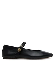 Tommy Hilfiger Baleriny Leather Maryjane Ballerina FW0FW08651 Czarny - Baleriny - miniaturka - grafika 1