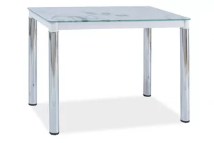 Signal Stół DAMAR II BIAŁY/CHROM 100x60 DAMAR2BCH100 - Stoły - miniaturka - grafika 1