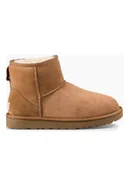 Botki damskie - UGG Botki zimowe "Classic Mini II" w kolorze karmelowym ze skóry jagnięcej - miniaturka - grafika 1