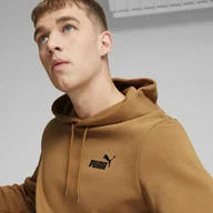 Bluzy sportowe męskie - Męska bluza dresowa nierozpinana z kapturem PUMA ESS Small Logo Hoodie - beżowa - miniaturka - grafika 1