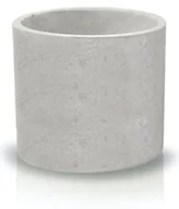Gładka donica ceramiczna w kształcie cylindra - szara