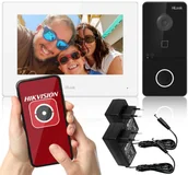 Wideodomofony - Zestaw wideodomofonowy IP Hilook by hikvision IP-VIS-SLIM-W - miniaturka - grafika 1