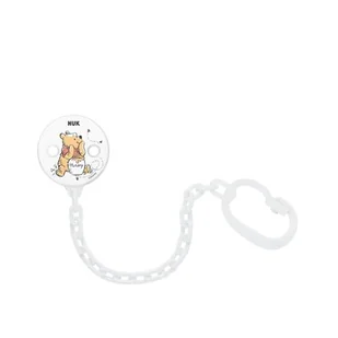 NUK NUK Łańcuszek do smoczków uspokajających DISNEY biały Kubuś Puchatek 751372A - Akcesoria do smoczków - miniaturka - grafika 1