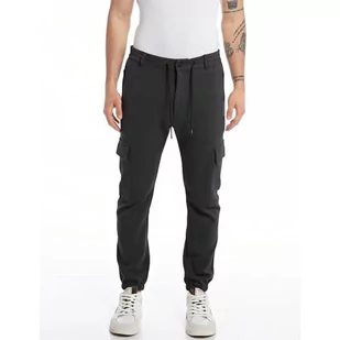 Replay męskie spodnie cargo, 098 BLACK, XL - Spodenki męskie - miniaturka - grafika 1