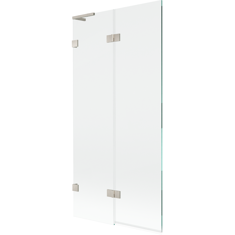 Mexen Lunar L parawan nawannowy 2-skrzydłowy lewy 90 x 150 cm, transparent, nikiel szczotkowany - 897L-090-100-97-00-L