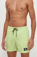 Stroje kąpielowe - Calvin Klein szorty kąpielowe kolor zielony - miniaturka - grafika 1