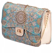 Torebki damskie - Torebka Damska Mała Na Ramię Crossbody Łańcuszek Ekoskóra Orientalne Wzory - miniaturka - grafika 1