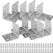 Zawiasy, okucia i inne akcesoria - 15 x Narożne wsporniki (40 x 40 x 40) Wzmocnione metalowe narożniki, ocynkowana blacha stalowa,mocowanie, łącznik naprawczy w kształcie litery L - miniaturka - grafika 1