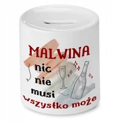 Skarbonki - Skarbonka Dla Malwiny na Urodziny Imieniny Prezent z Nadrukiem ze Zdjęciem - miniaturka - grafika 1