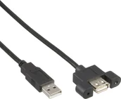 Kable USB - Kabel USB InLine USB-A - USB-A 0.6 m Czarny B-33440E - miniaturka - grafika 1