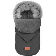 Śpiworki dla dzieci - Śpiworek do wózka 95 cm z futerkiem szarym / Bocioland - miniaturka - grafika 1