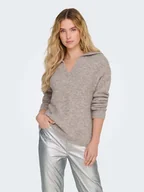 Swetry damskie - ONLY Sweter w kolorze beżowym - miniaturka - grafika 1