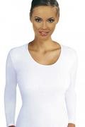 Bielizna nocna - Gładka koszulka damska z długim rękawem Lena - miniaturka - grafika 1
