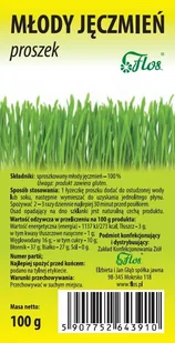 Flos Młody jęczmień 100 g - Ziarna i nasiona roślin strączkowych - miniaturka - grafika 1