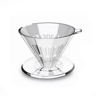 Plastikowy dripper Timemore Crystal Eye 02 Transparent Black - Zaparzacze i kawiarki - miniaturka - grafika 1