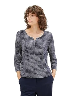 TOM TAILOR Damska koszulka ze wzorem, 32108-granatowy geometryczny wzór, XL - Koszulki i topy damskie - miniaturka - grafika 1