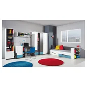 Zestawy mebli dla dzieci - Zestaw Mebli Młodzieżowych E Tablo Meblar Grafit, Biały Lux, Atlantic - miniaturka - grafika 1