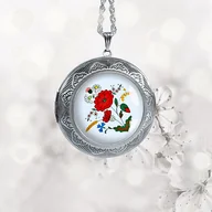 Naszyjniki - Otwierany duży medalion stal chirurgiczna,folk - miniaturka - grafika 1