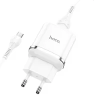 Ładowarki do telefonów - HOCO ładowarka sieciowa USB 3A QC3.0 Fast Charge Special Single Port z kablem Micro N3 biała - miniaturka - grafika 1