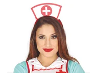 Dodatki do strojów karnawałowych - Opaska Czepek pielęgniarki - 1 szt. - miniaturka - grafika 1