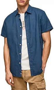 Pepe Jeans Krótka koszula męska Parker, Niebieski (Jarman), S - Koszule męskie - miniaturka - grafika 1