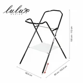 Wanienki dla dzieci - Składany stojak pod wanienkę 100cm (czarny) - miniaturka - grafika 1