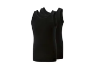 Koszulki męskie - PARKSIDE® Podkoszulki męskie z bawełny, 2 sztuki (Czarny, 7/XL) - miniaturka - grafika 1