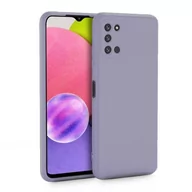 Etui i futerały do telefonów - Silicone Case Elastyczne Silikonowe Etui Pokrowiec Samsung Galaxy A03S Szary - miniaturka - grafika 1