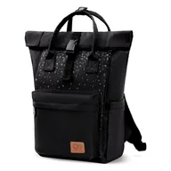 Torby i organizery dla mam - Kinderkraft, Plecak Moonpack Confetti, Czarny - miniaturka - grafika 1