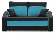 Sofy i kanapy - Sofa do salonu, rozkładana, Hewlet Plus, 148x86x80 cm, czarny, turkus - miniaturka - grafika 1