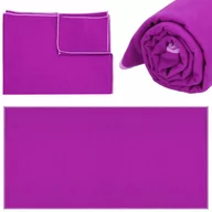 Ręczniki - Ręcznik Plażowy Z Mikrofibry 150x75 Cm Szybkoschnący Ręcznik Na Basen Fioletowy - miniaturka - grafika 1