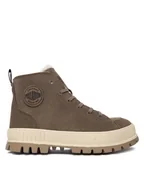 Buty trekkingowe męskie - Palladium Trapery Pallashock Zip Warm 74353-281-M Szary - miniaturka - grafika 1