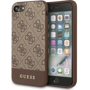 Guess 4G Bottom Stripe Collection Etui iPhone SE 2020 8 7 brązowy 10_17107 - Etui i futerały do telefonów - miniaturka - grafika 1