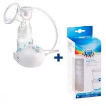 Canpol Babies Laktator elektryczny EasyStart + Pojemniki do przechowywania pokarmu 4 szt. (180 ml) Zestaw - Laktatory - miniaturka - grafika 1