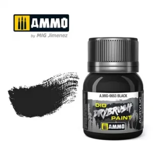 Ammo: DIO Drybrush - Black Brown 40 ml - Akcesoria i części modelarskie - miniaturka - grafika 1