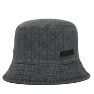Czapki damskie - Kapelusz Calvin Klein Denim Emblem Burnout Bucket LV04F5043G Szary - miniaturka - grafika 1