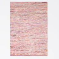 Dywany - Patchworkowy dywan MY-RUG, Rajesh, 170x120, różowy dywan Chindi, wykonany z resztek bawełny z recyklingu, patchworkowy, ręcznie tkany, dwustronny, prostokątny - miniaturka - grafika 1