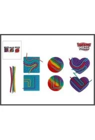 Fingerprint Maze tablica sensoryczna koło serce kwadrat 12-nitek 12,5cm - Zabawki kreatywne - miniaturka - grafika 1