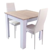 Stoły z krzesłami - Zestaw Stół Modern 80 Sw I 2 Białe Krzesła Nicea - miniaturka - grafika 1