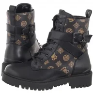 Botki damskie - Botki Olsy FLFOLS FAL10 BLKBR (GU675-a) Guess - miniaturka - grafika 1